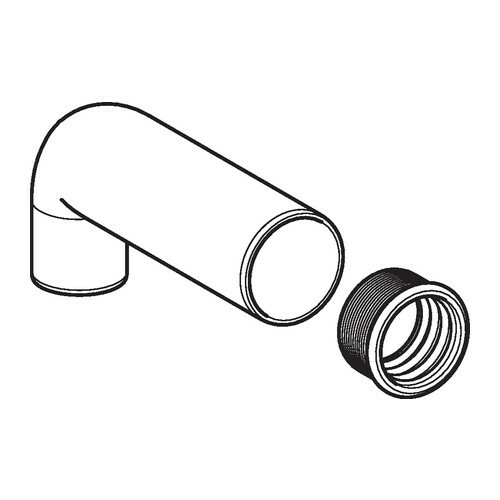Coude de raccordement Geberit pour urinoir : d63/50 - vue 2
