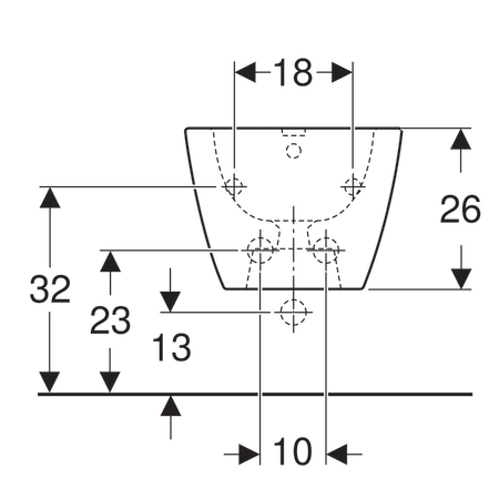 Bidet suspendu Geberit Smyle Square caréné - vue 7