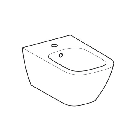 Bidet suspendu Geberit Smyle Square caréné — vue 4