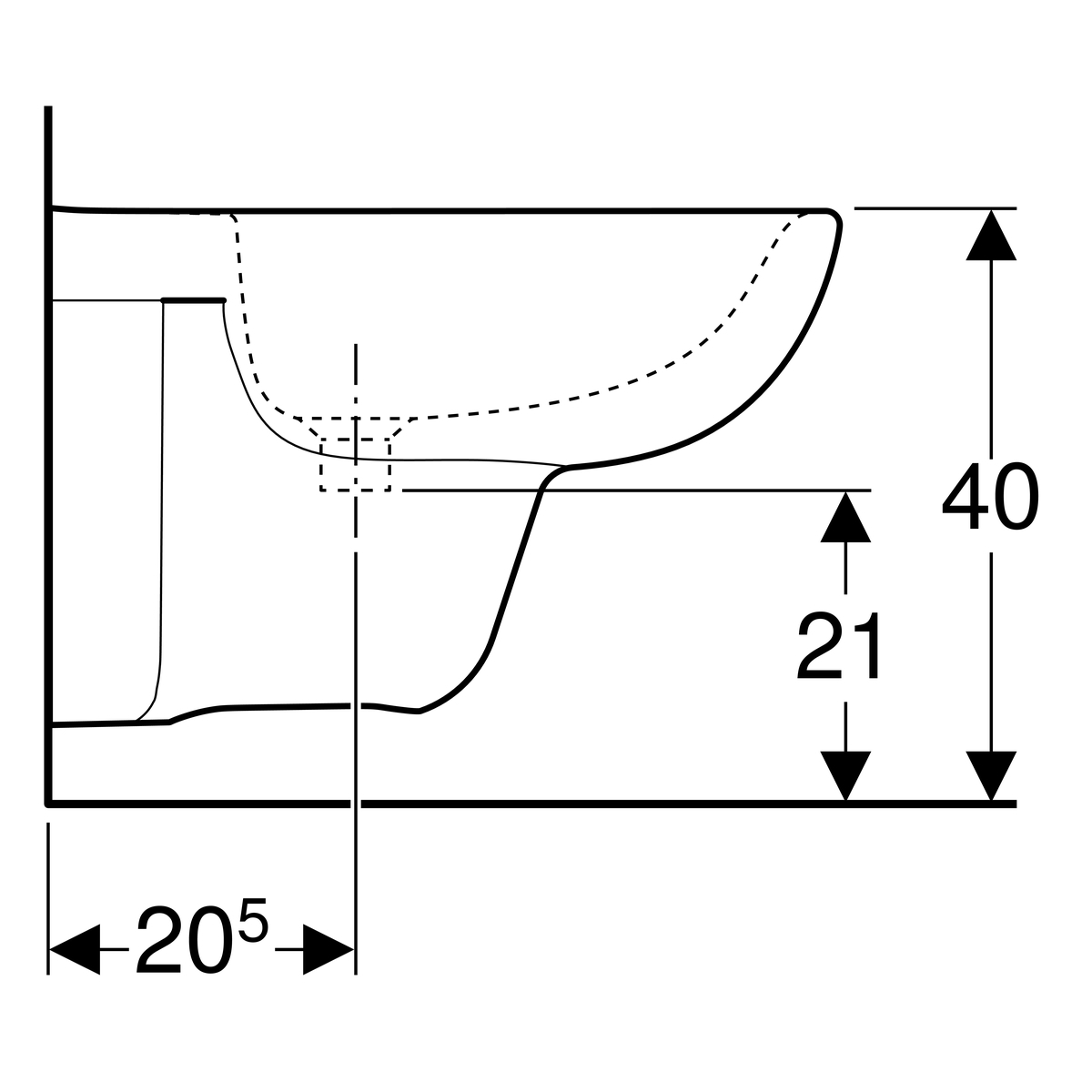 Биде геберит размеры подключения