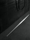 Set de finition Geberit CleanLine60 - Noir / Métal brossé - Longueur 30 - 130 cm
