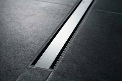 Set de finition Geberit CleanLine60 - Noir / Métal brossé - Longueur 30 - 90 cm