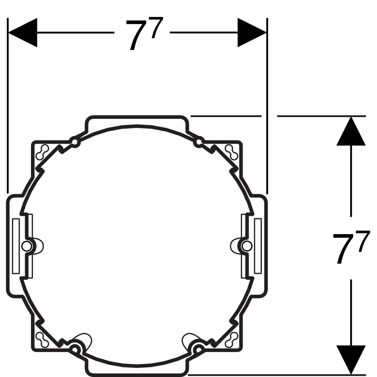 Kit d'encastrement Geberit pour commandes de WC à déclenchement électronique du rinçage — vue 3