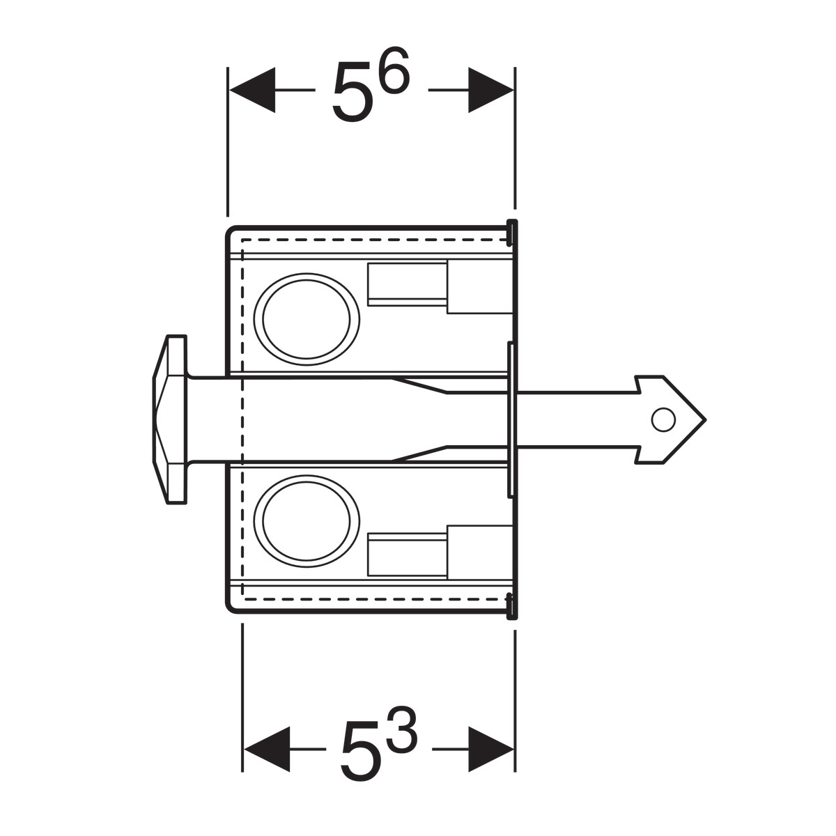 Kit d'encastrement Geberit pour commandes de WC à déclenchement électronique du rinçage — vue 4