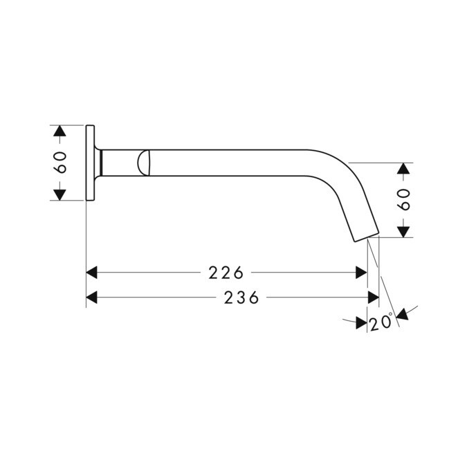 Mélangeur de lavabo 3 trous encastré AXOR Citterio M 226 mm en laiton chromé