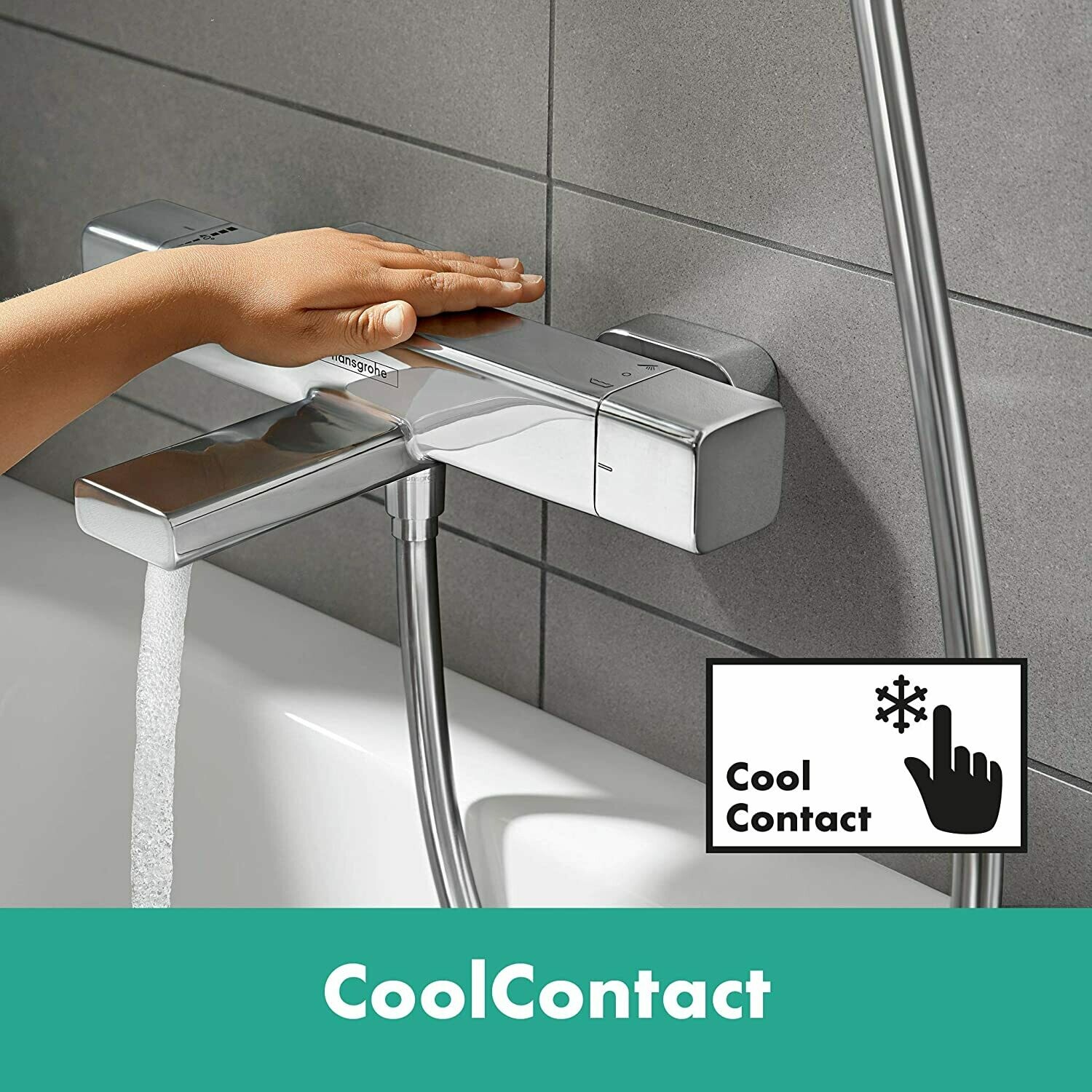 Mitigeur de bain / douche thermostatique Hansgrohe Ecostat E — vue 3