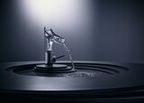 AXOR Starck V Mitigeur de lavabo 140, bec en verre - coupe diamant, bonde à écoulement libre