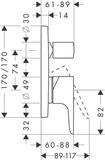 AXOR Citterio M Mitigeur bain/douche encastré