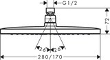 Croma E Douche de tête 280 1jet