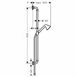 AXOR Showers/Front Set de douche 0,90 m avec douchette 85 1jet EcoSmart
