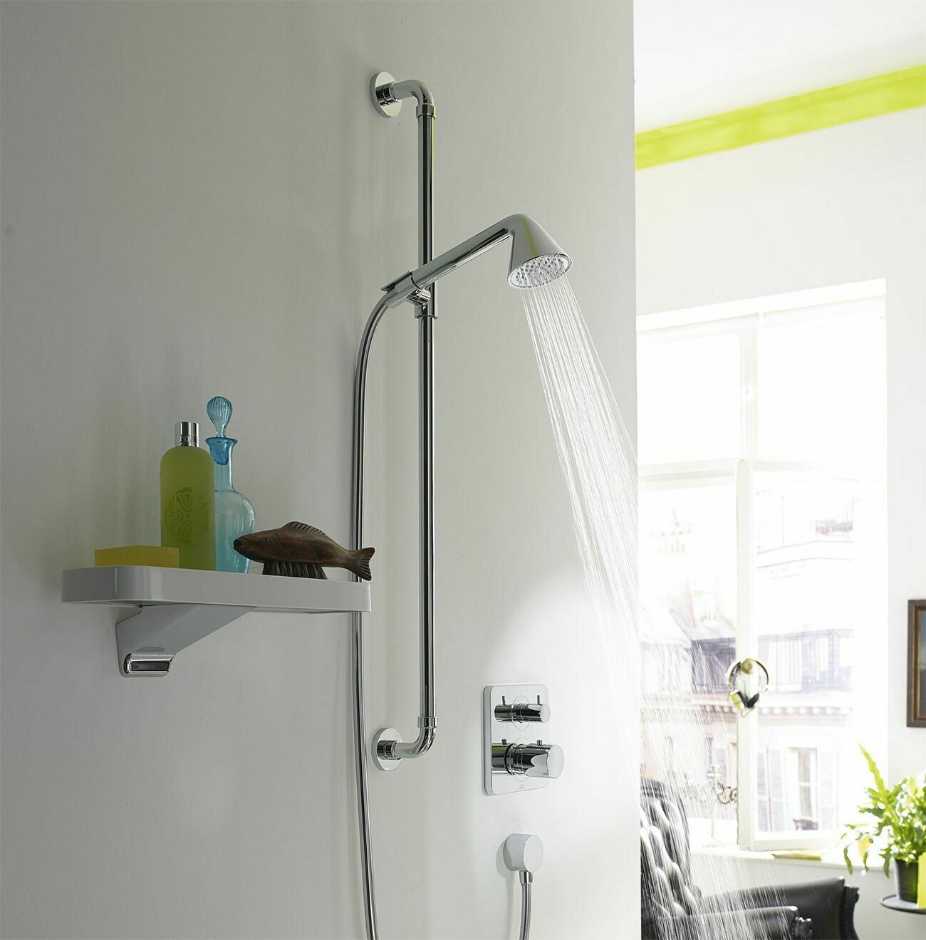 Barre de douche AXOR Showers/Front avec douchette à main 1 jet — vue 5