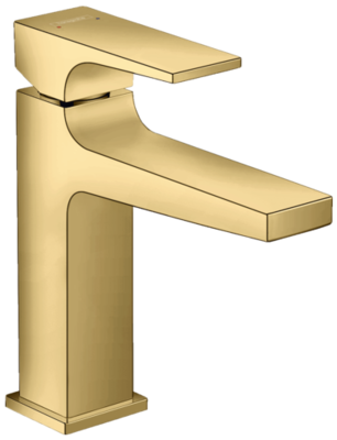 Mitigeur de lavabo Hansgrohe Metropol 110 en doré poli avec bonde push-open