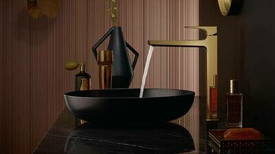 Mitigeur de lavabo Hansgrohe Metropol 260 en doré poli avec bonde push-open