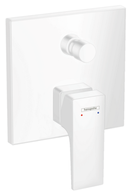 Set de finition pour mitigeur bain / douche encastré Hansgrohe Metropol en blanc mat