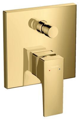Set de finition pour mitigeur bain / douche encastré Hansgrohe Metropol en doré poli