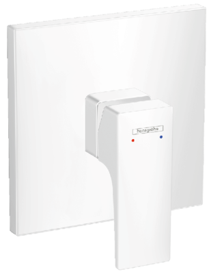 Set de finition pour mitigeur de douche encastré Hansgrohe Metropol en blanc mat