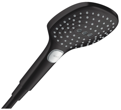 Douchette à main Hansgrohe Raindance Select E 120 3 jets en noir mat