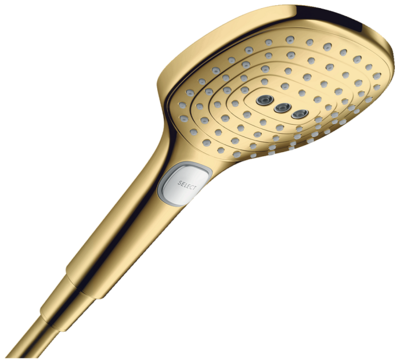 Douchette à main Hansgrohe Raindance Select E 120 3 jets en doré poli