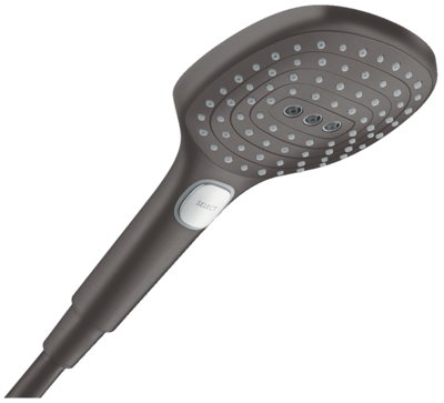Douchette à main Hansgrohe Raindance Select E 120 3 jets en noir chromé brossé