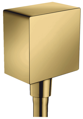 Coude de raccordement Hansgrohe FixFit Square en doré poli
