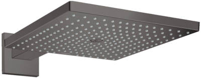 Douche de tête Hansgrohe Raindance E 300 Air 1 jet avec bras de douche en noir chromé brossé