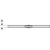 Set de finition Geberit CleanLine50 - Cadre : noir chromé brossé, revêtu / Surface: noir chromé brossé, revêtu - Longueur 30 - 130 cm