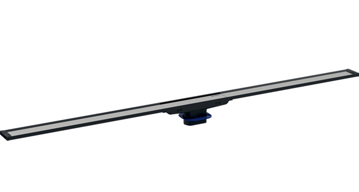 Set de finition Geberit CleanLine20 - Noir / Métal brossé - Longueur 30 - 160 cm