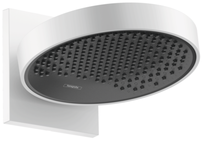 Douche de tête Hansgrohe Rainfinity 250 1 jet avec raccord mural en blanc mat