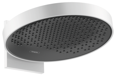 Douche de tête Hansgrohe Rainfinity 360 1 jet avec raccord mural en blanc mat