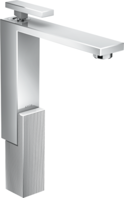 Mitigeur de lavabo AXOR Edge 280 avec bonde push-open coupe diamant