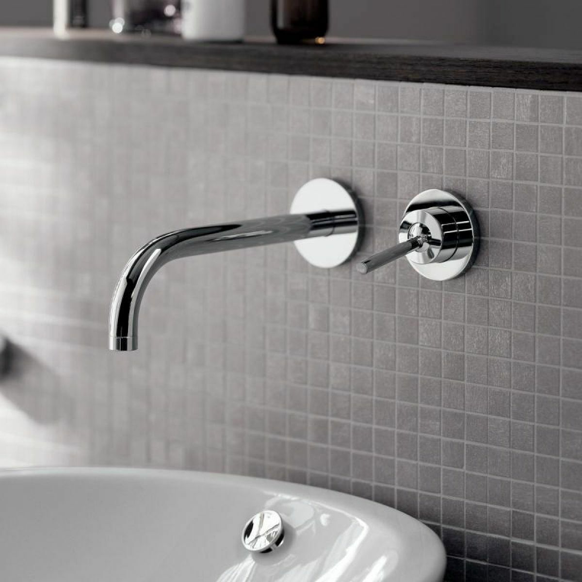 Mitigeur de lavabo encastré AXOR Uno 165 mm en laiton chromé - vue 2