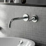 AXOR Uno Mitigeur de lavabo encastré mural avec rosaces, bec 165 mm, bonde à écoulement libre
