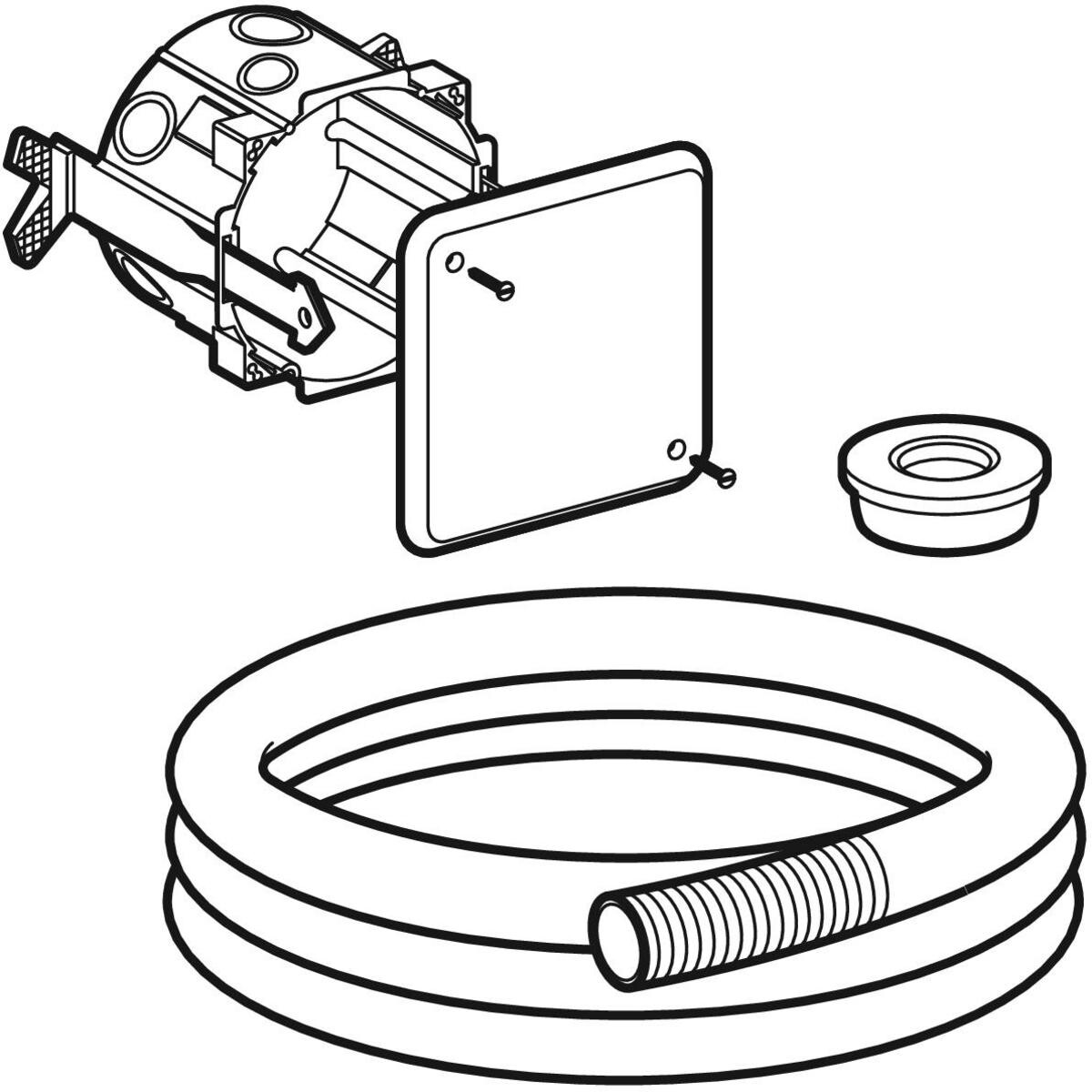 Kit d'installation Geberit avec boîte d'encastrement pour module Geberit DuoFresh — vue 2