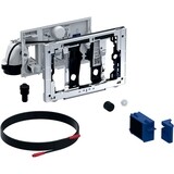 Module Geberit DuoFresh avec chasse d'eau automatique, réservoir encastré Sigma 12 cm, composants blancs et noirs inclus.