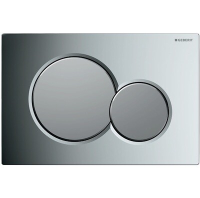 Plaque de déclenchement Geberit Sigma01 round / Chromé brillant - Chromé mat