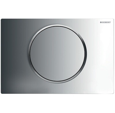 Plaque de déclenchement Geberit Sigma10 / Chromé brillant - anneau design chromé mat