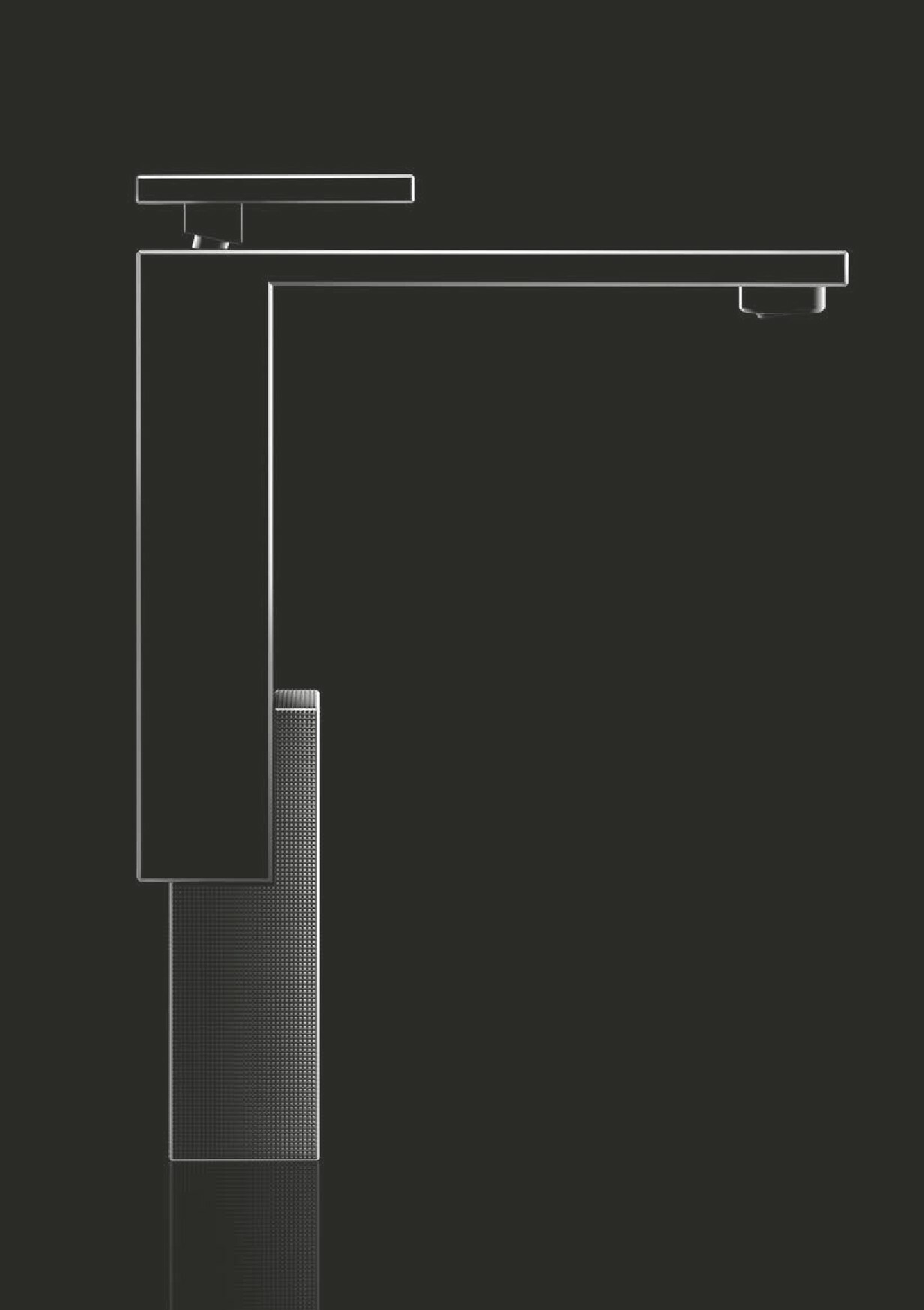 Mitigeur de lavabo Axor Edge 280 avec bonde push-open coupe diamant - vue 3
