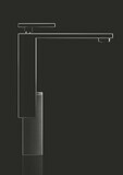 AXOR Edge Mitigeur de lavabo 280, coupe diamant, bonde push-open
