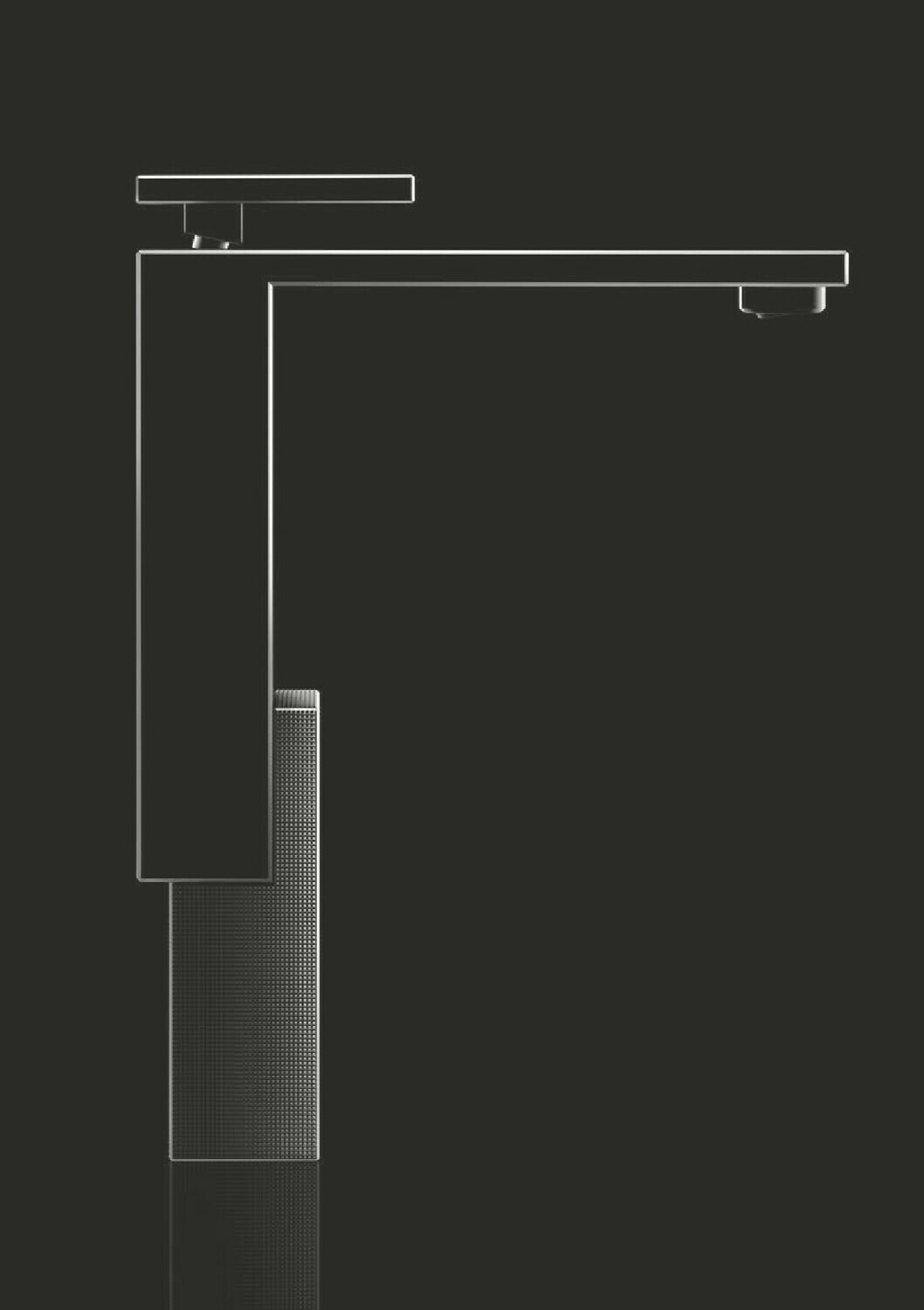 Mitigeur de lavabo Axor Edge 280 avec bonde push-open coupe diamant — vue 2