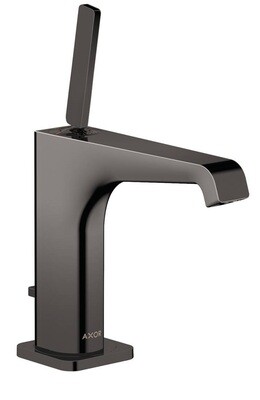 Mitigeur de lavabo AXOR Citterio E 130 avec tirette et vidage en noir chromé poli