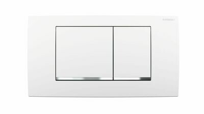 Plaque de déclenchement Geberit Twinline 30 / Blanc pour rinçage double touche