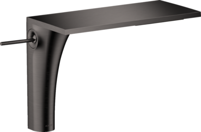 Mitigeur de lavabo AXOR Massaud 220 avec bonde à écoulement libre en noir chromé brossé