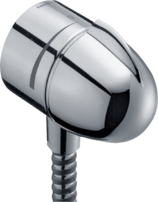 Coude de raccordement Hansgrohe Fixfit E avec clapet anti-retour et  robinet d'arrêt intégré