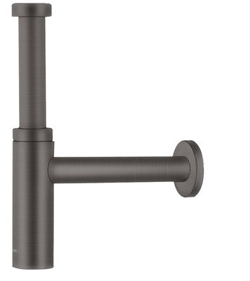 Siphon de lavabo Flowstar S Axor en noir chromé brossé