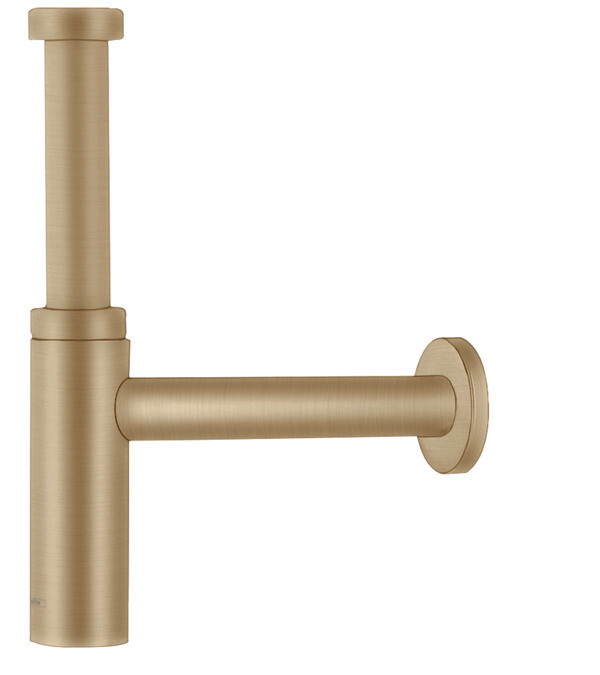 Siphon design Flowstar S Axor pour lavabo en bronze brossé