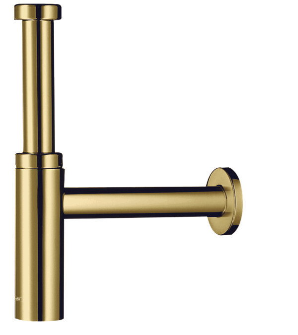 Siphon design Flowstar S Axor pour lavabo aspect doré poli