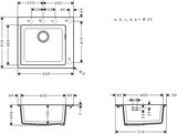 S51 S510-F450 Evier encastré 450