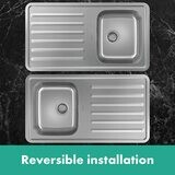 S41 S4111-F400 Evier encastré 400 avec égouttoir