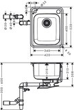 S41 S412-F340 Evier encastré 340