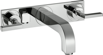Mélangeur de lavabo encastré AXOR Citterio 226 mm avec poignée et plaque